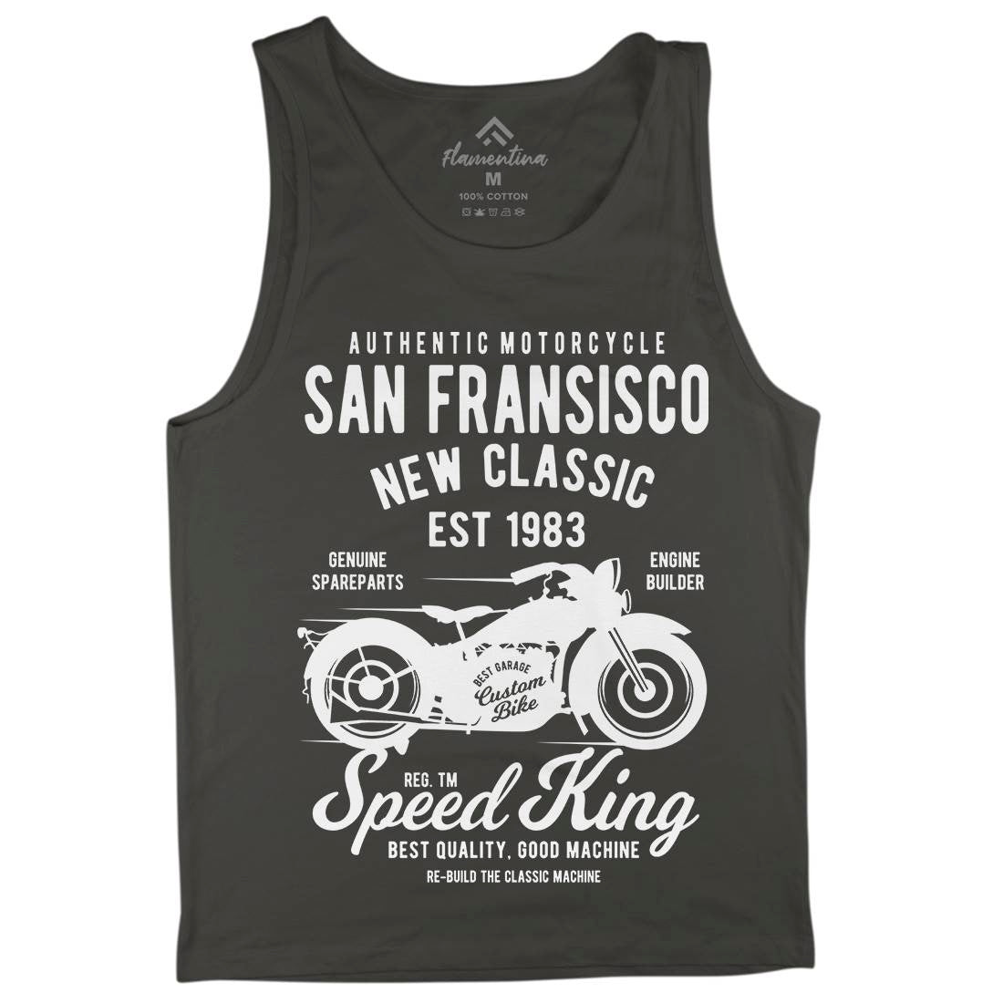 San Francisco Mens Tank Top Vest Motorcycles B251