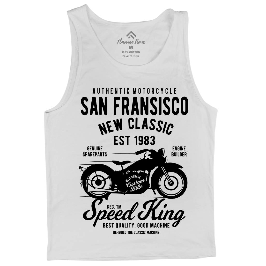 San Francisco Mens Tank Top Vest Motorcycles B251