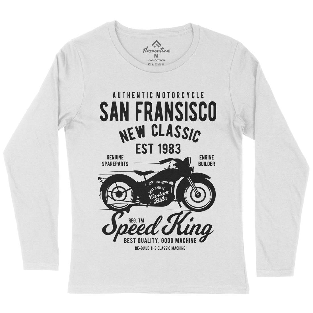 San Francisco Womens Long Sleeve T-Shirt Motorcycles B251