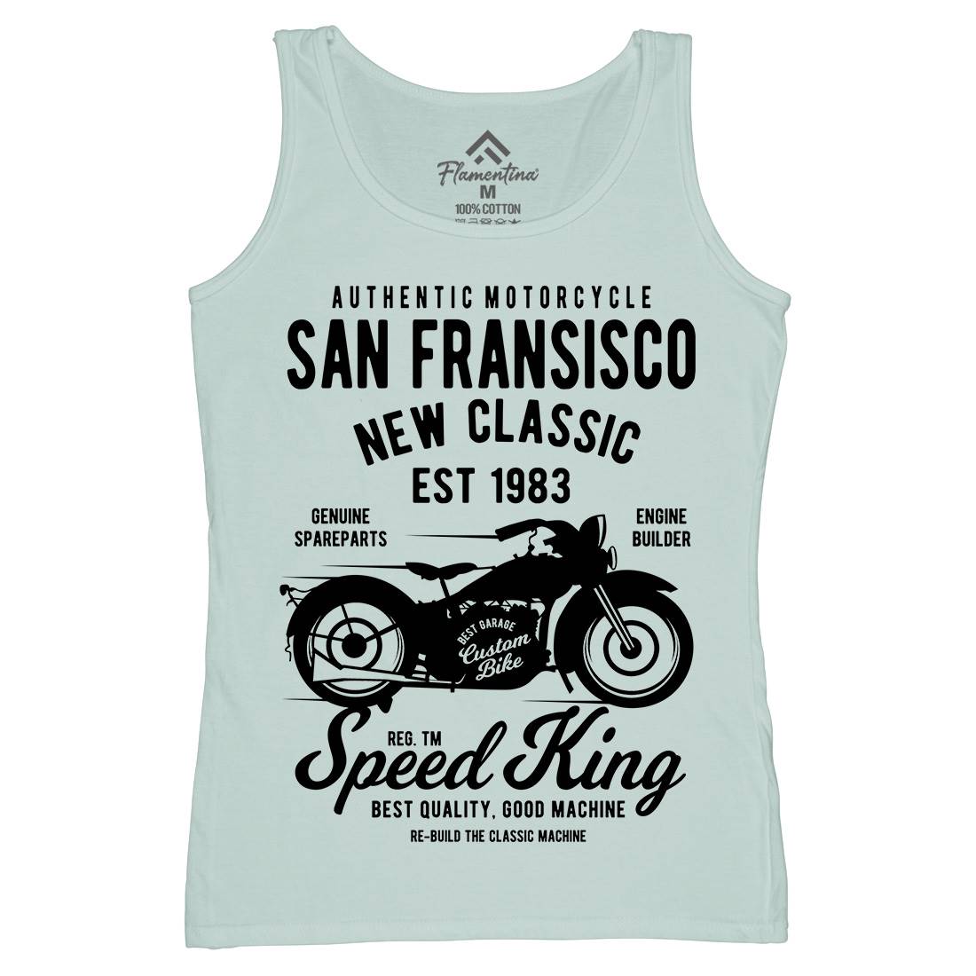 San Francisco Womens Organic Tank Top Vest Motorcycles B251