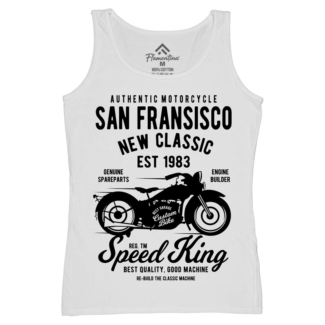 San Francisco Womens Organic Tank Top Vest Motorcycles B251