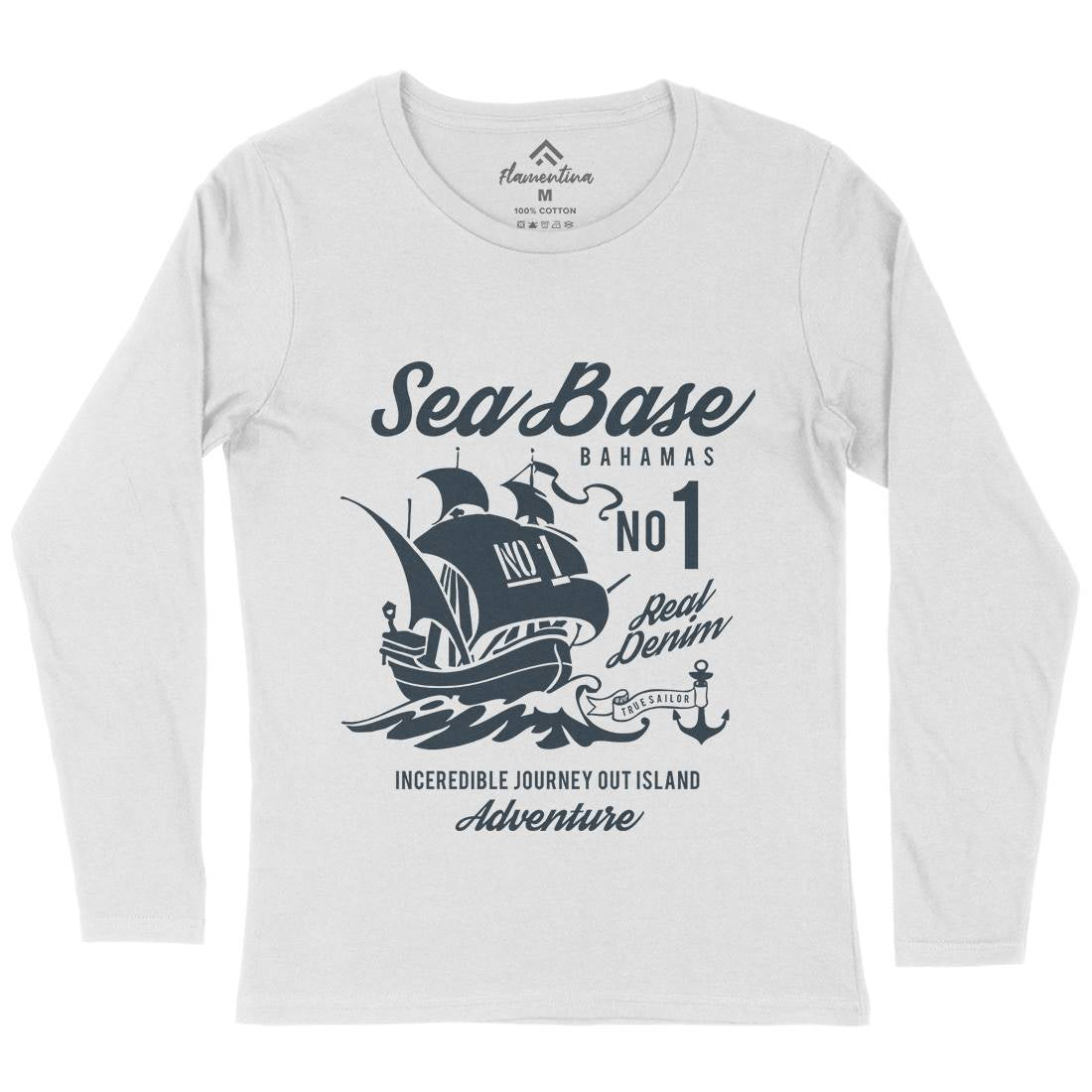 Sea Base Womens Long Sleeve T-Shirt Navy B252