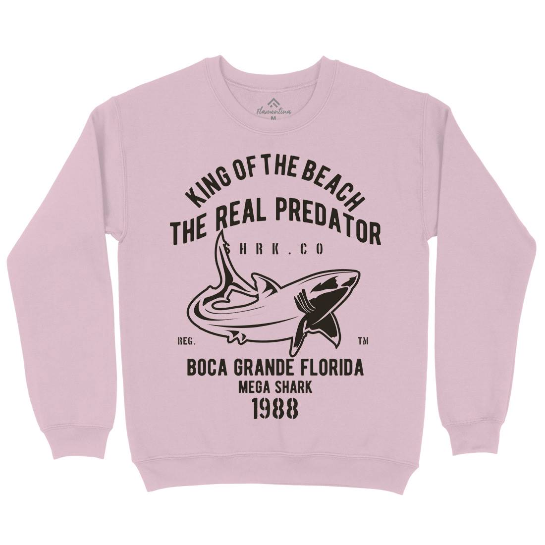 Shark Real Predator Kids Crew Neck Sweatshirt Navy B253