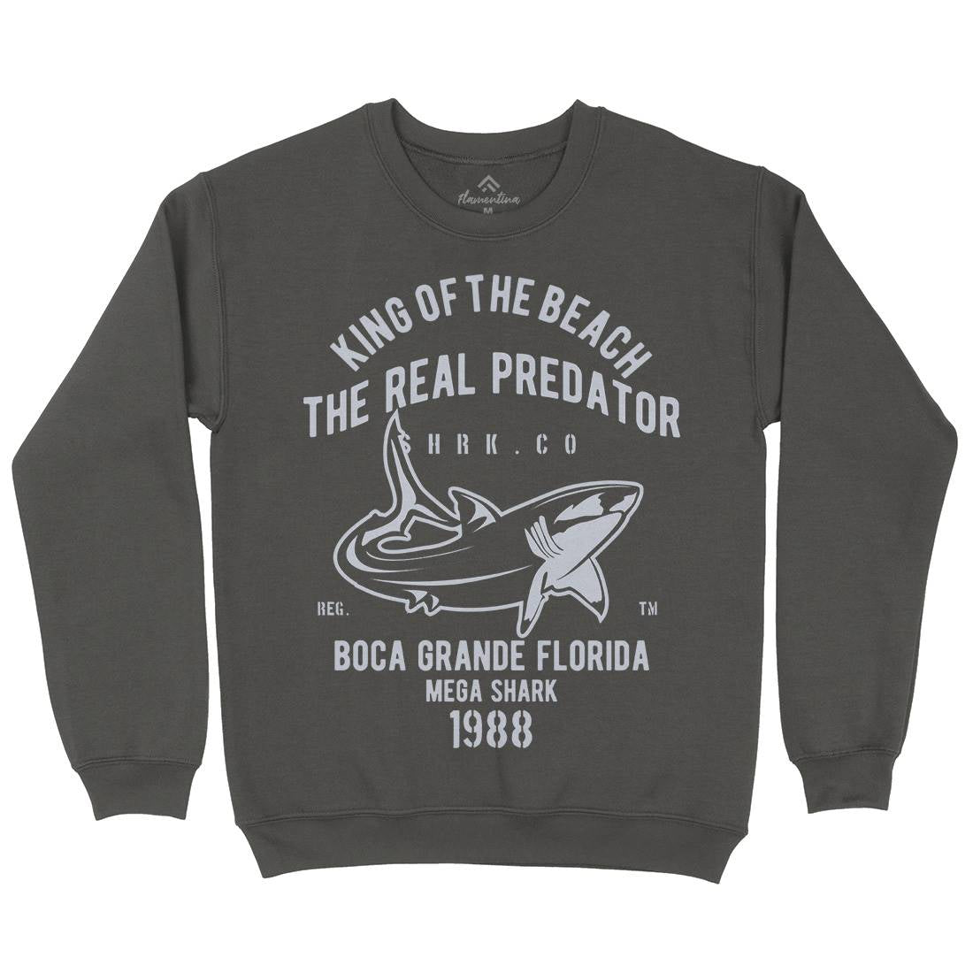 Shark Real Predator Kids Crew Neck Sweatshirt Navy B253