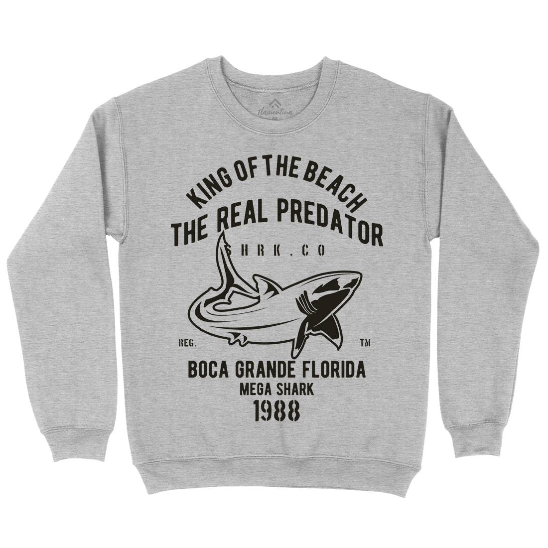 Shark Real Predator Mens Crew Neck Sweatshirt Navy B253