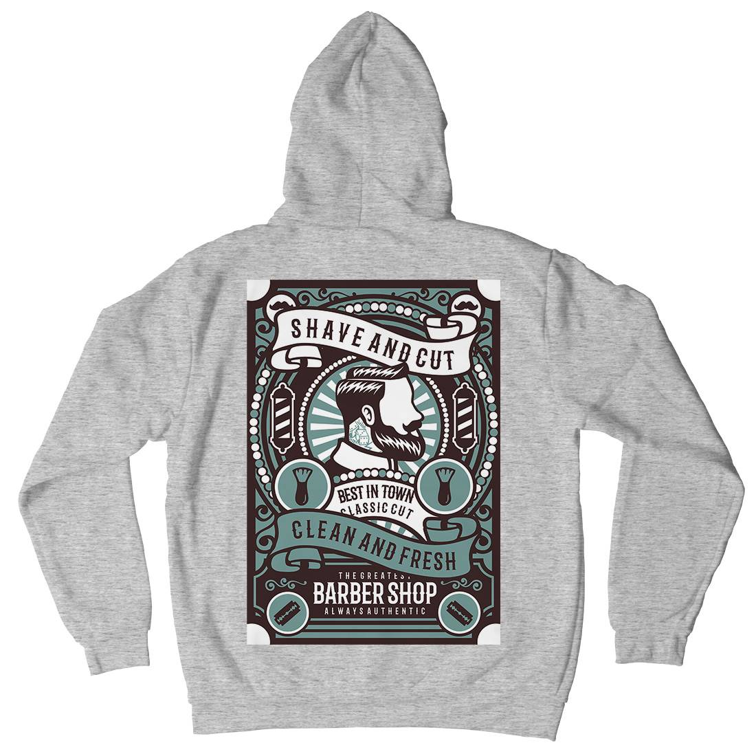 Shave And Cut Mens Hoodie With Pocket Barber B254