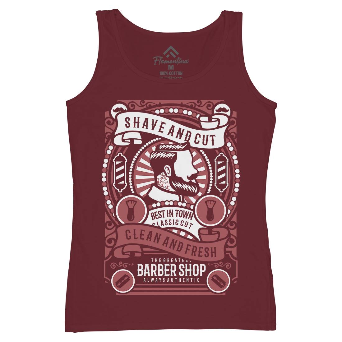 Shave And Cut Womens Organic Tank Top Vest Barber B254