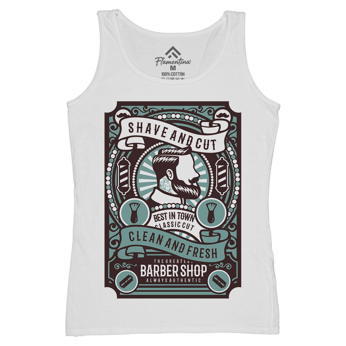 Shave And Cut Womens Organic Tank Top Vest Barber B254