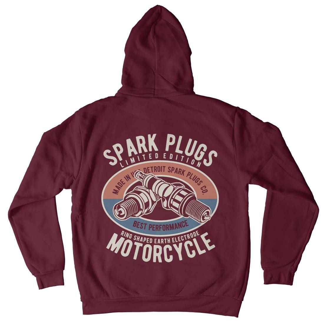 Spark Plugs Mens Hoodie With Pocket Motorcycles B256