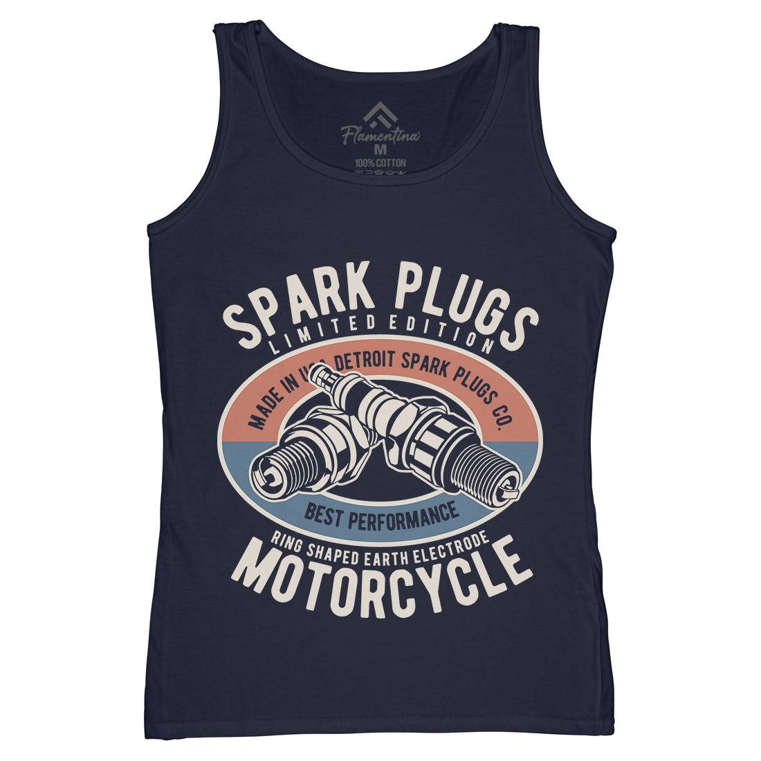 Spark Plugs Womens Organic Tank Top Vest Motorcycles B256