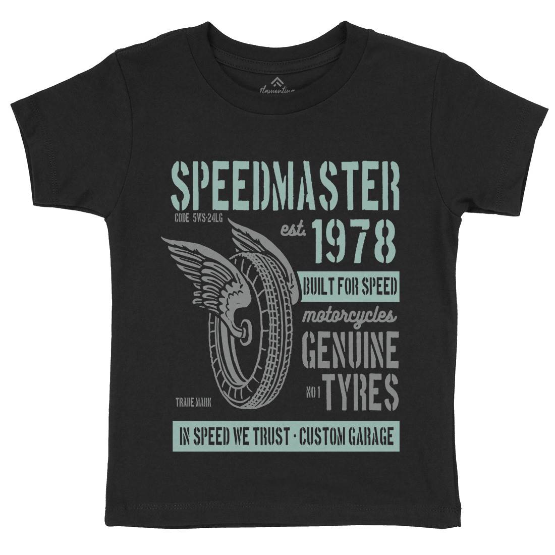Speed Master Kids Crew Neck T-Shirt Motorcycles B257