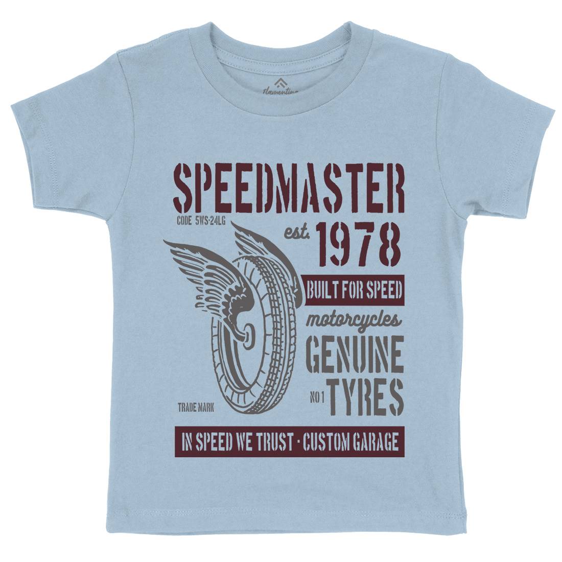 Speed Master Kids Organic Crew Neck T-Shirt Motorcycles B257