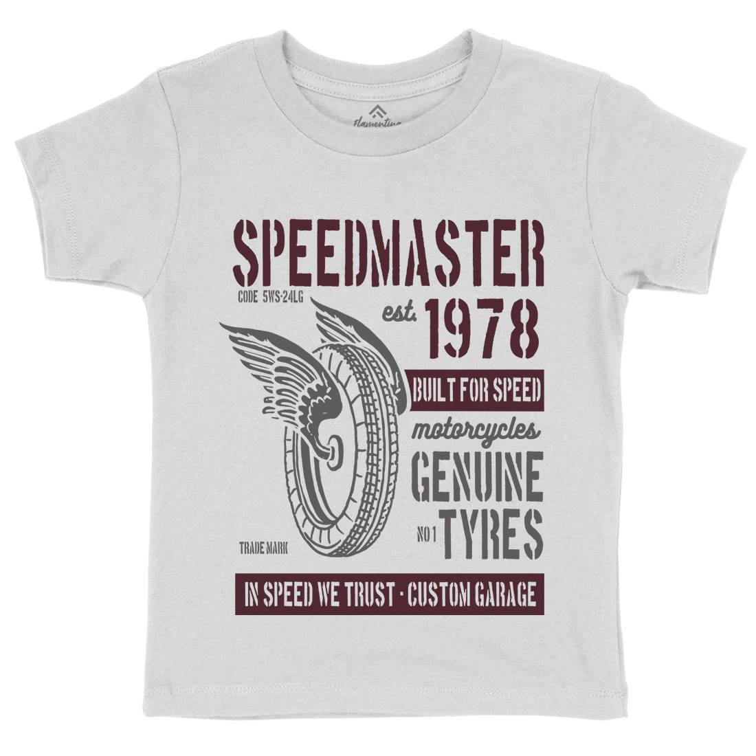 Speed Master Kids Organic Crew Neck T-Shirt Motorcycles B257