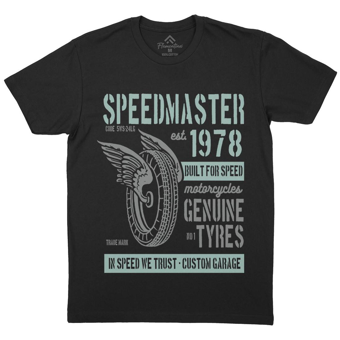Speed Master Mens Crew Neck T-Shirt Motorcycles B257