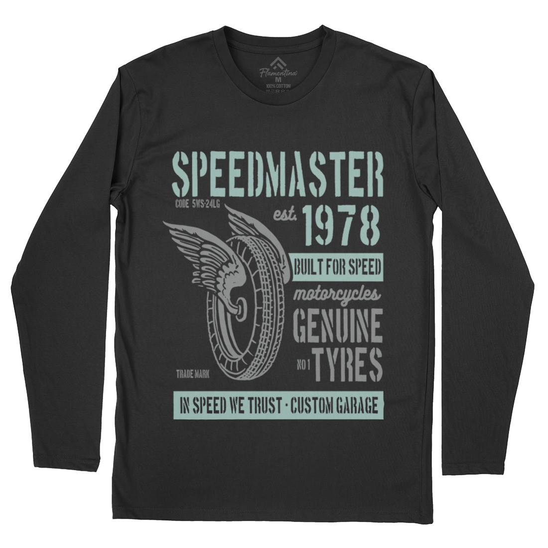 Speed Master Mens Long Sleeve T-Shirt Motorcycles B257