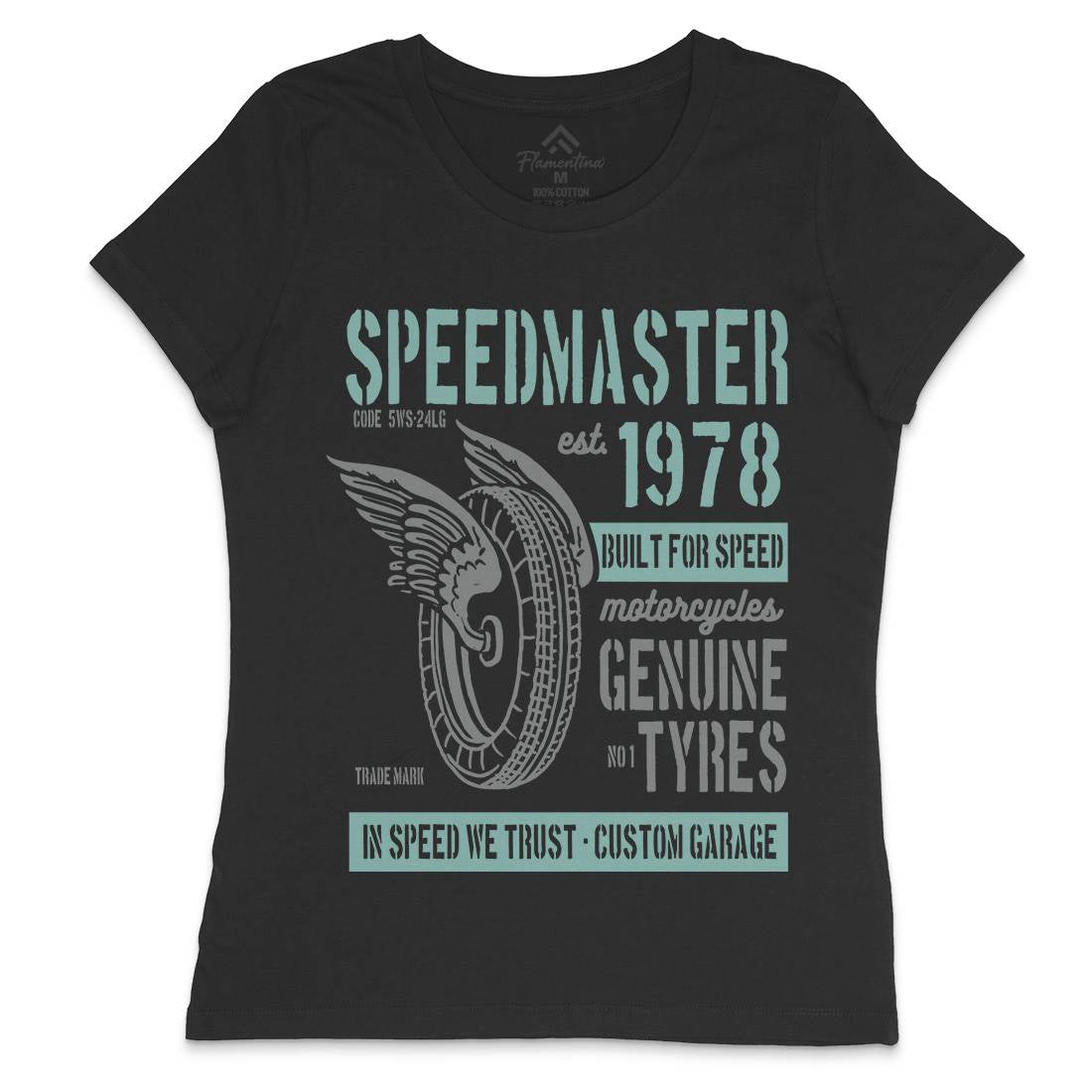 Speed Master Womens Crew Neck T-Shirt Motorcycles B257