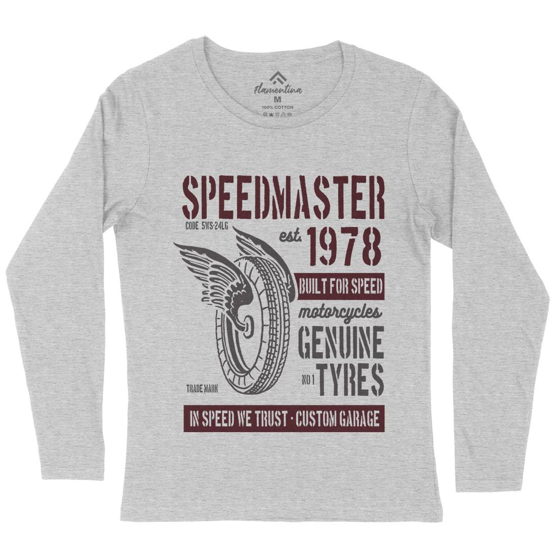 Speed Master Womens Long Sleeve T-Shirt Motorcycles B257