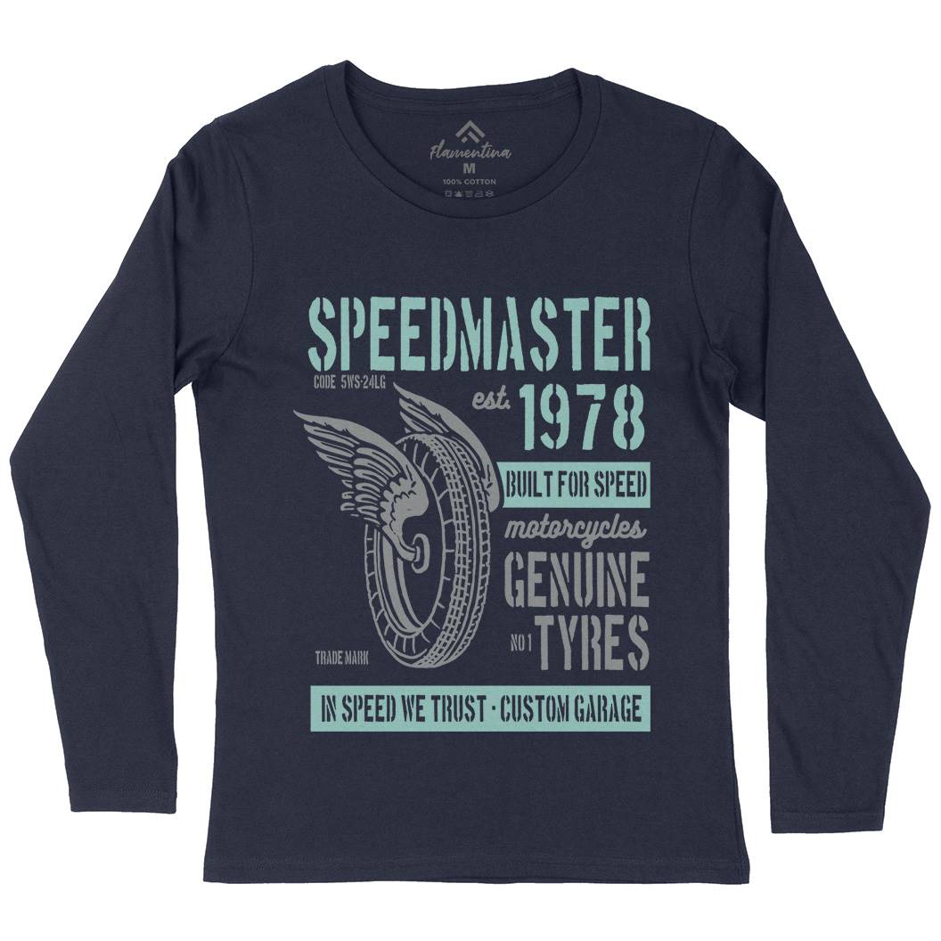 Speed Master Womens Long Sleeve T-Shirt Motorcycles B257