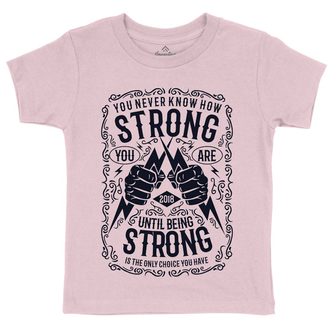 Strong Kids Crew Neck T-Shirt Gym B258