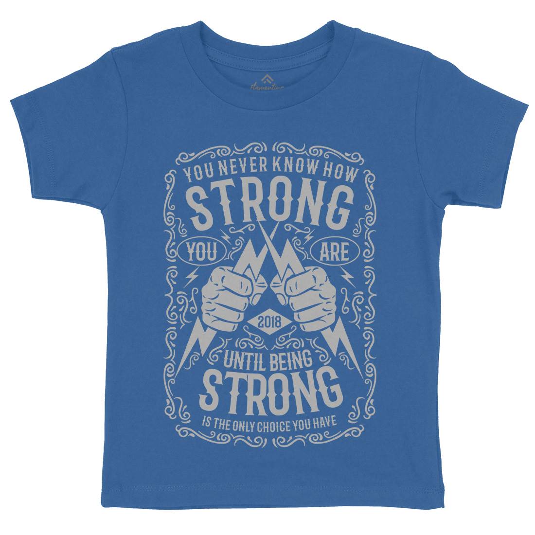 Strong Kids Organic Crew Neck T-Shirt Gym B258