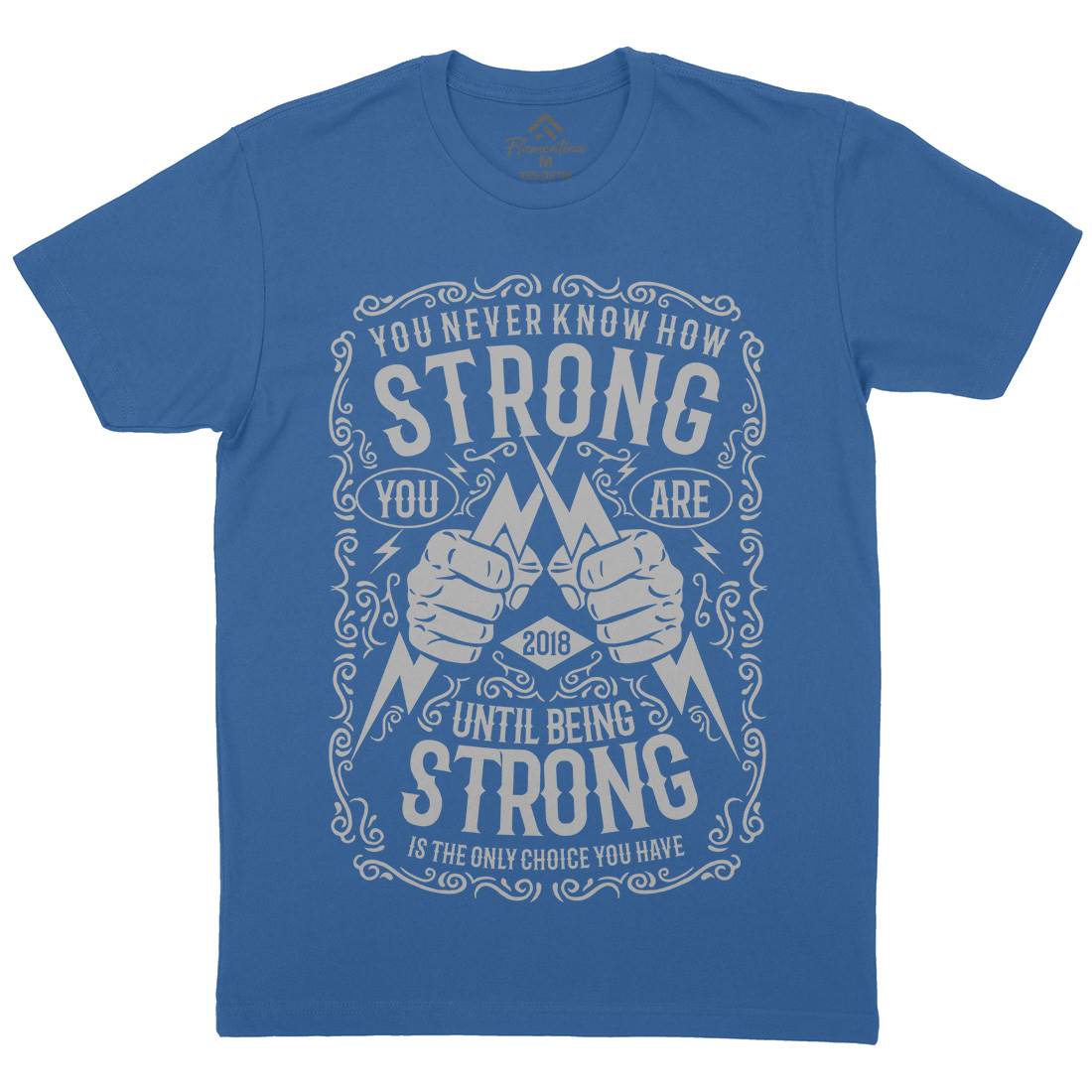 Strong Mens Crew Neck T-Shirt Gym B258