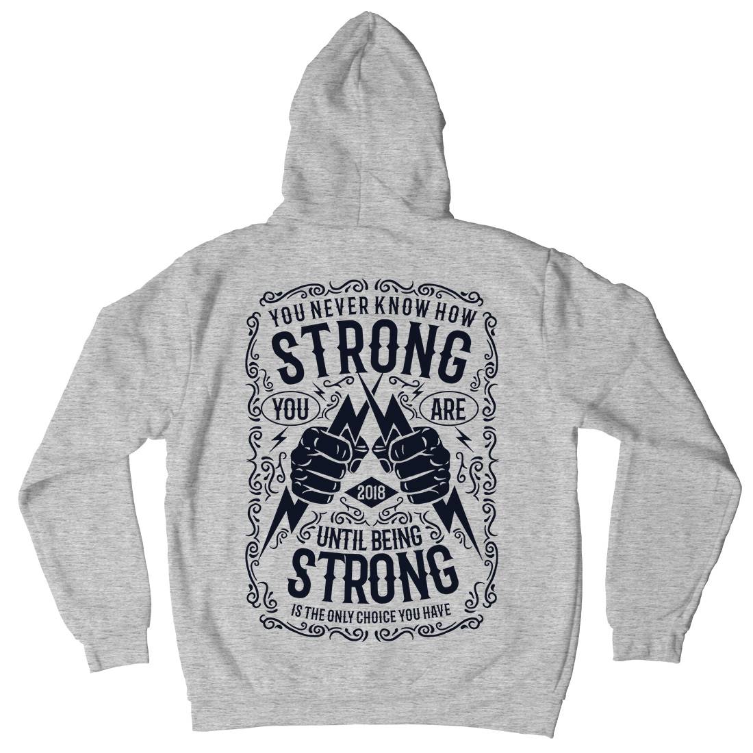 Strong Mens Hoodie With Pocket Gym B258