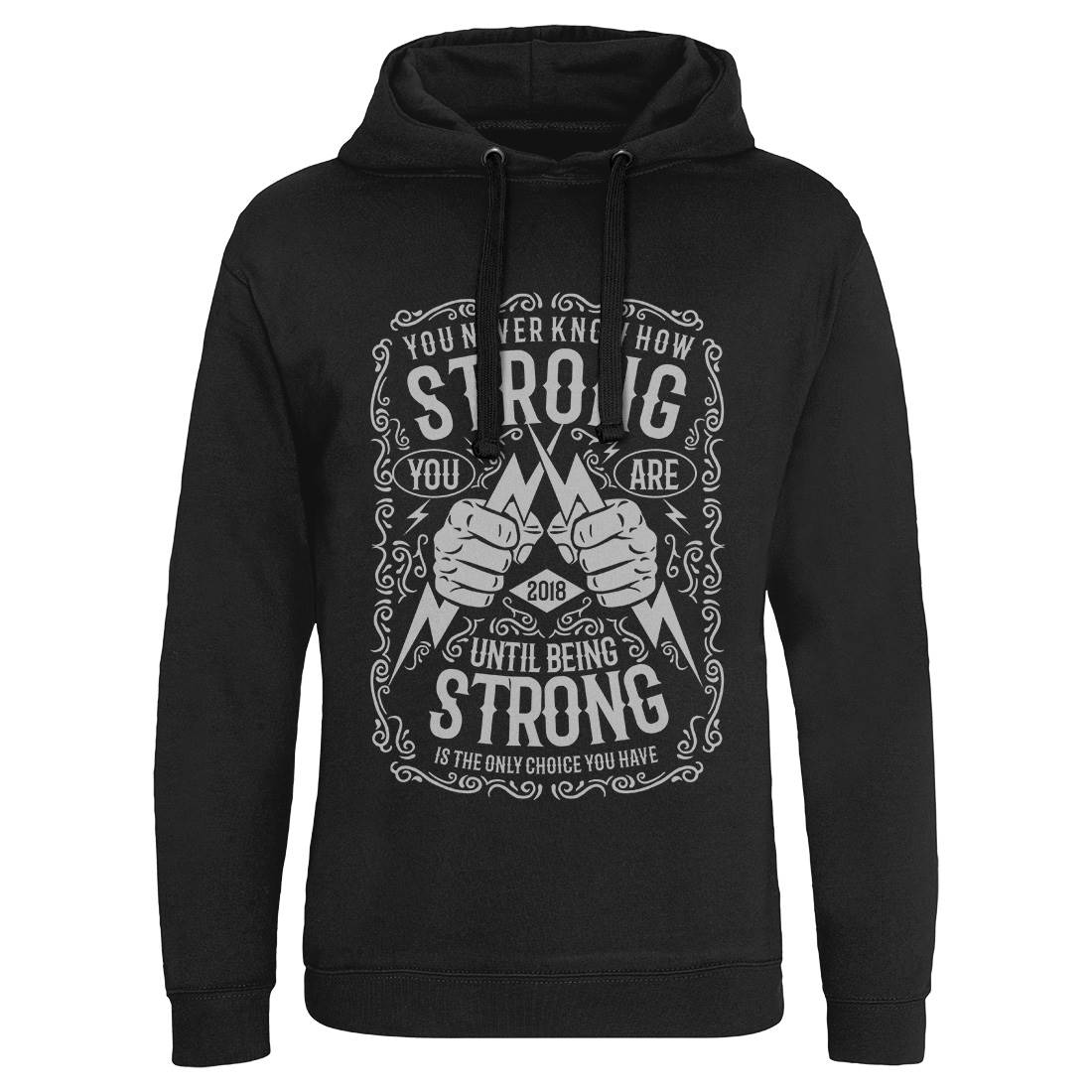 Strong Mens Hoodie Without Pocket Gym B258