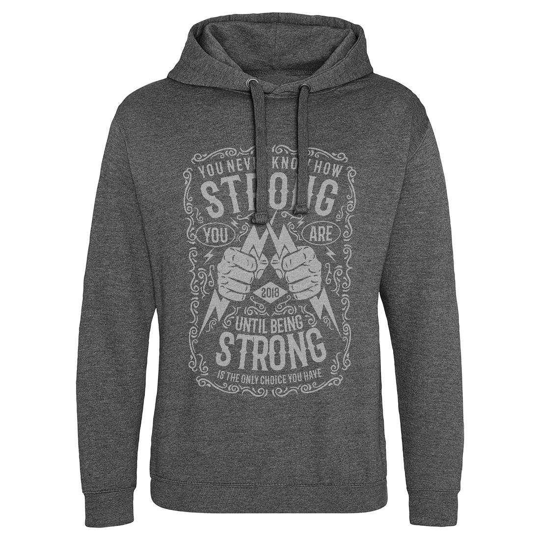 Strong Mens Hoodie Without Pocket Gym B258