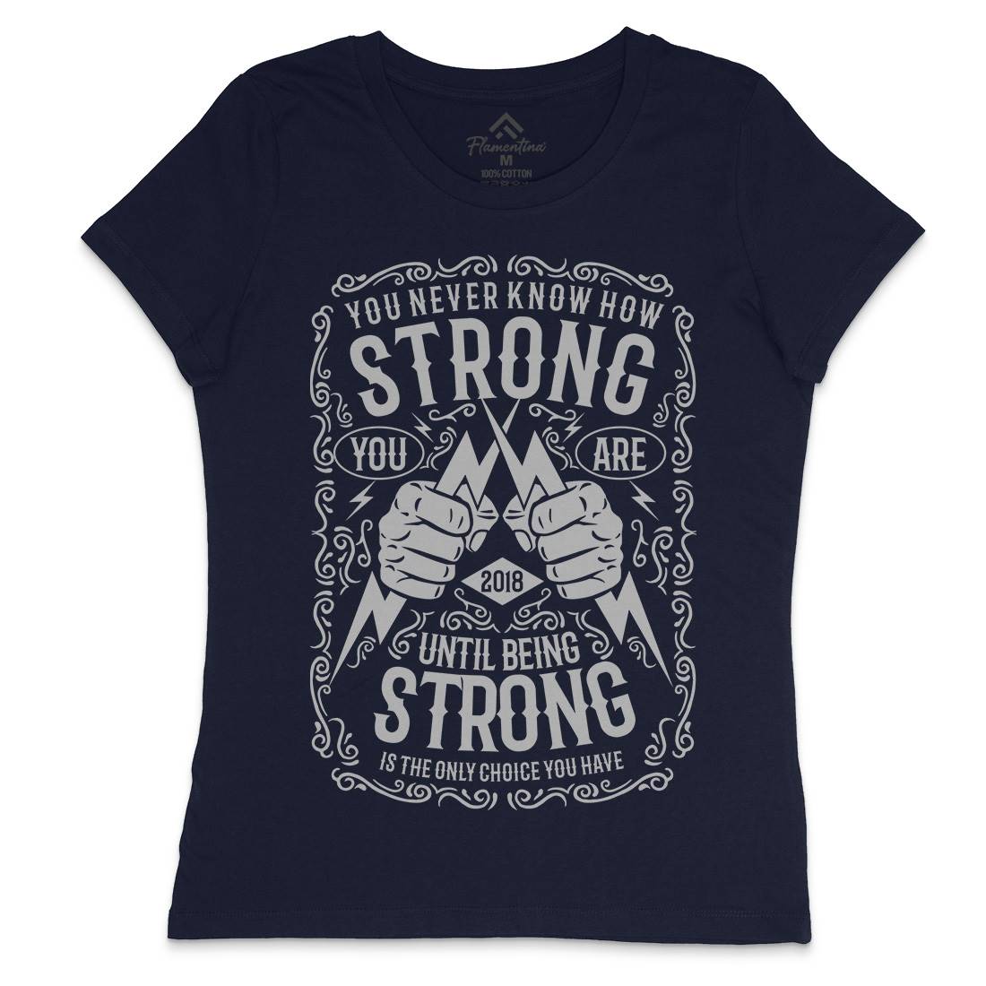 Strong Womens Crew Neck T-Shirt Gym B258