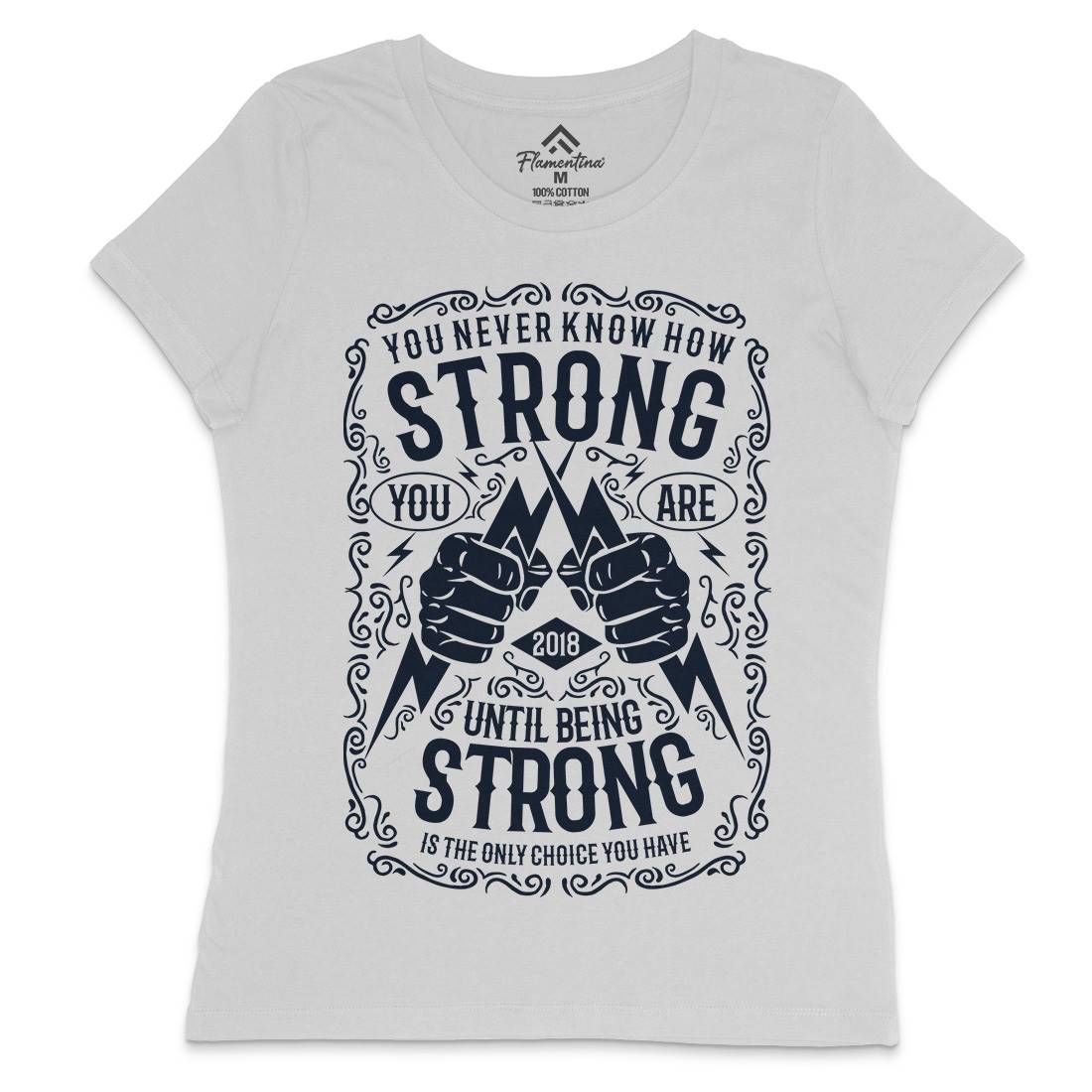 Strong Womens Crew Neck T-Shirt Gym B258