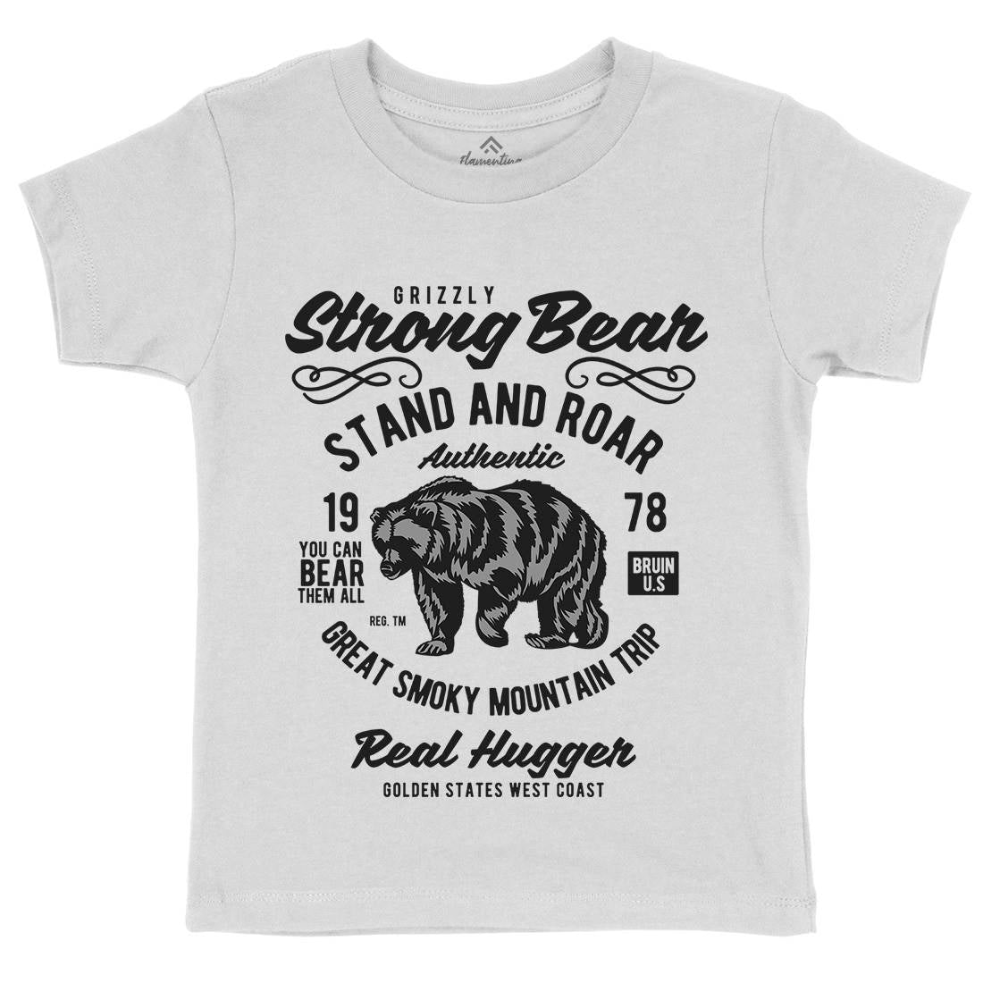 Strong Bear Kids Crew Neck T-Shirt Animals B259