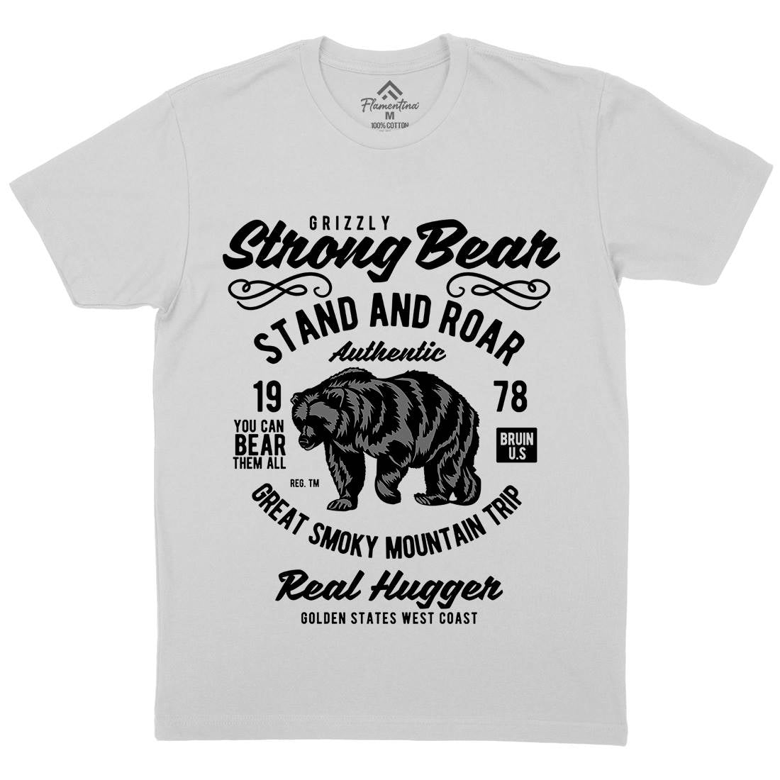 Strong Bear Mens Crew Neck T-Shirt Animals B259