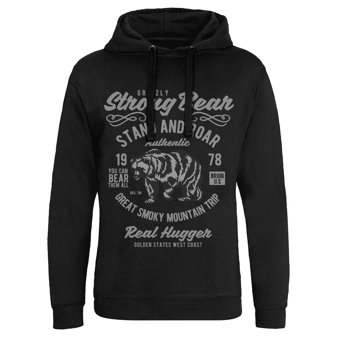 Strong Bear Mens Hoodie Without Pocket Animals B259