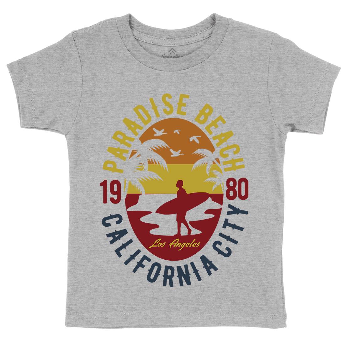 Sunshine Paradise Kids Organic Crew Neck T-Shirt Surf B260