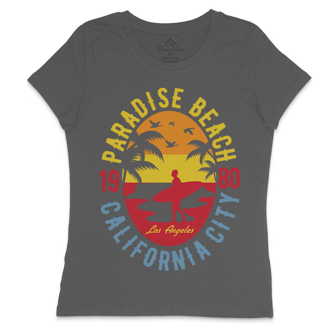 Sunshine Paradise Womens Crew Neck T-Shirt Surf B260