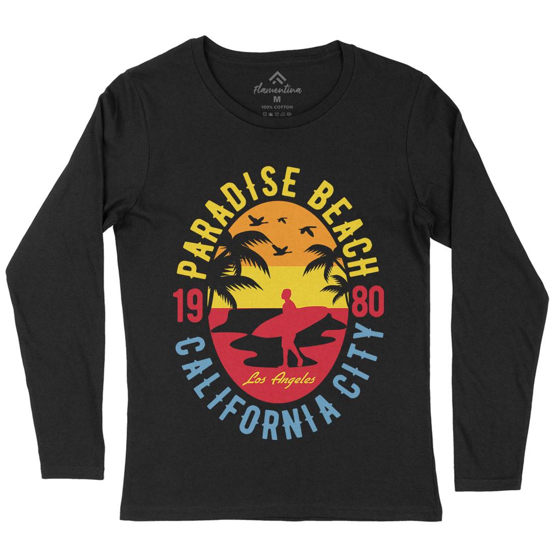 Sunshine Paradise Womens Long Sleeve T-Shirt Surf B260