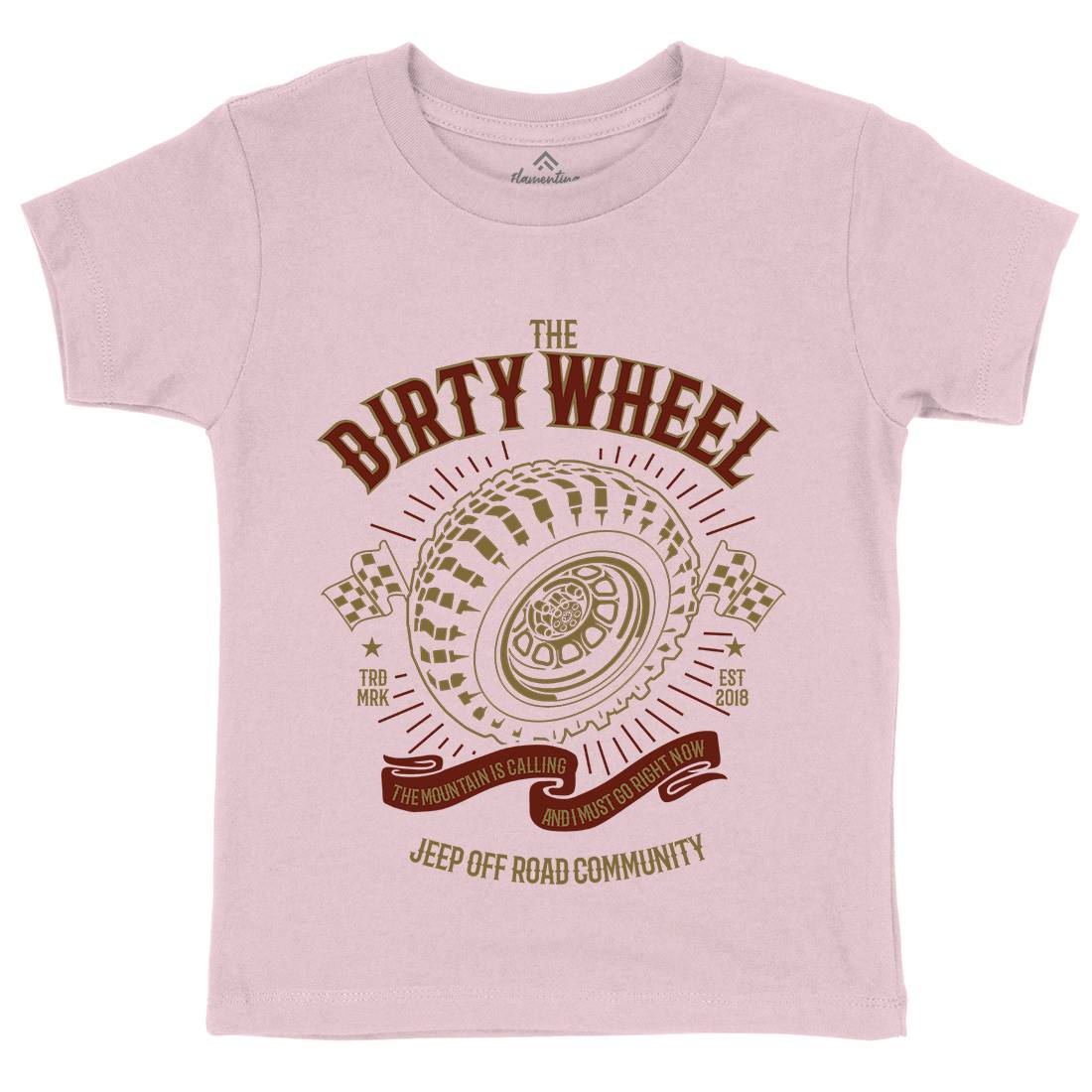 The Dirty Wheel Kids Organic Crew Neck T-Shirt Cars B262