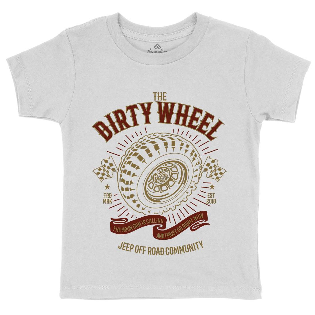 The Dirty Wheel Kids Crew Neck T-Shirt Cars B262