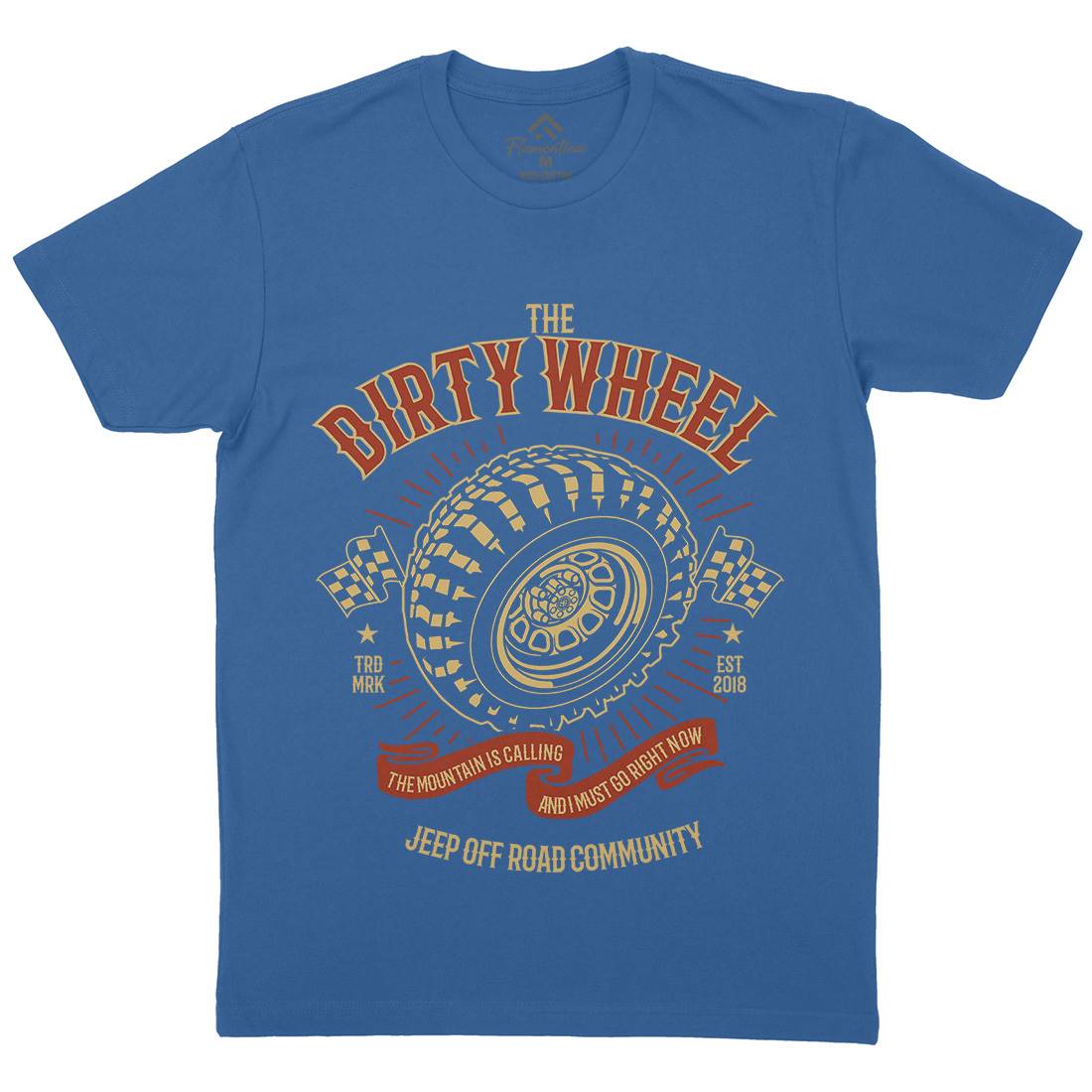 The Dirty Wheel Mens Crew Neck T-Shirt Cars B262