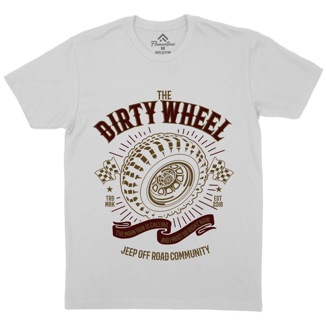 The Dirty Wheel Mens Crew Neck T-Shirt Cars B262
