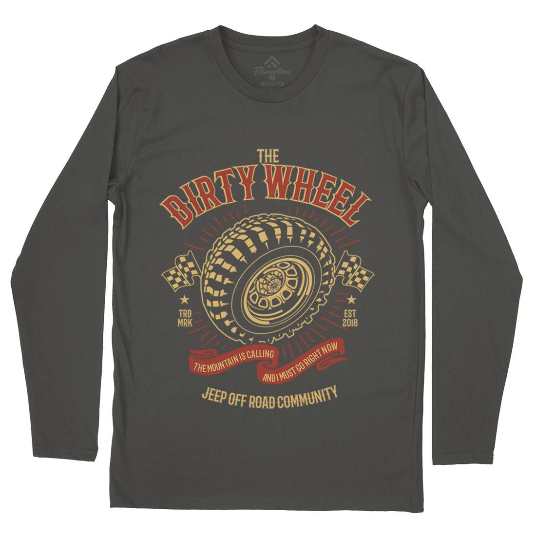 The Dirty Wheel Mens Long Sleeve T-Shirt Cars B262