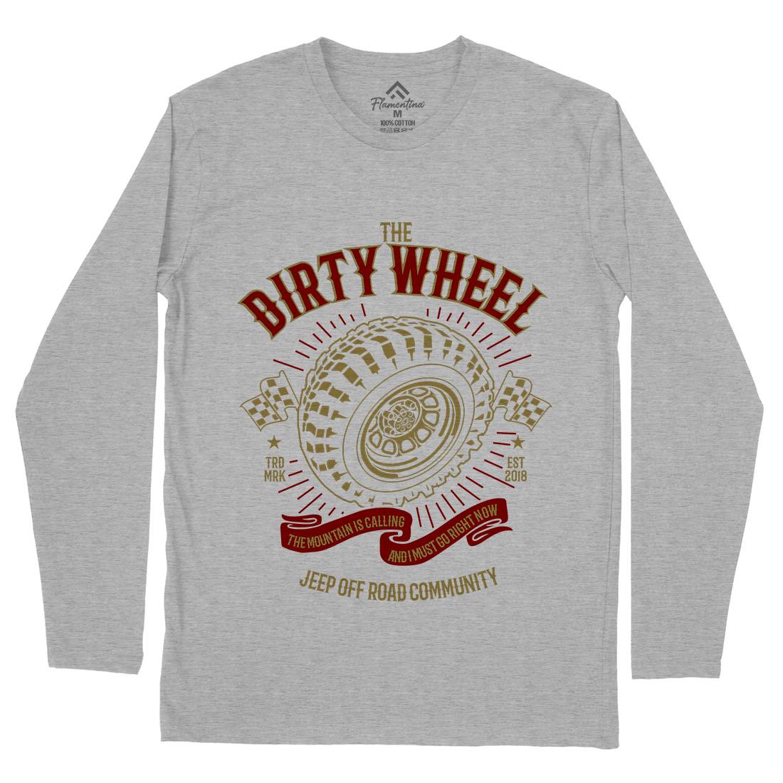 The Dirty Wheel Mens Long Sleeve T-Shirt Cars B262