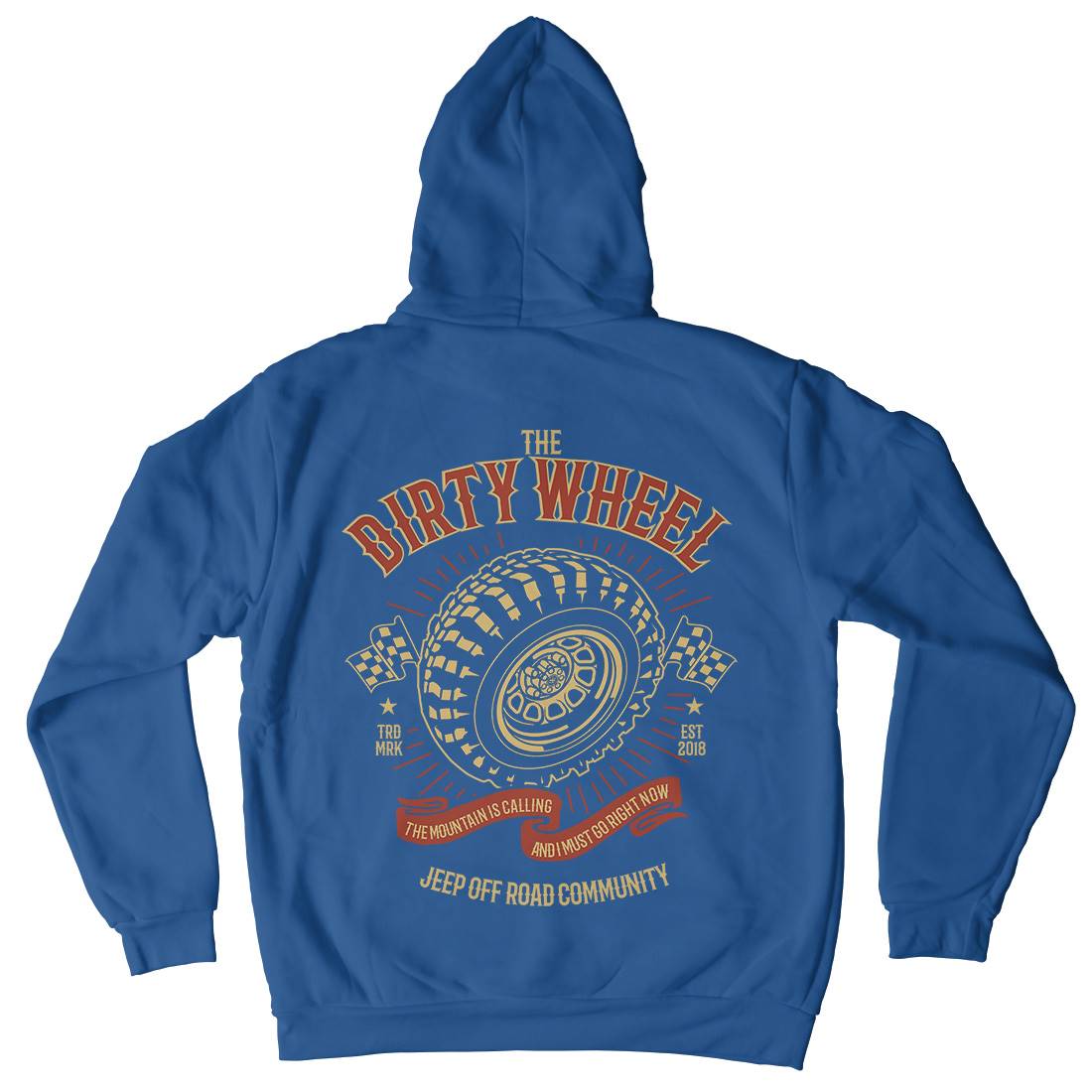 The Dirty Wheel Mens Hoodie With Pocket Cars B262