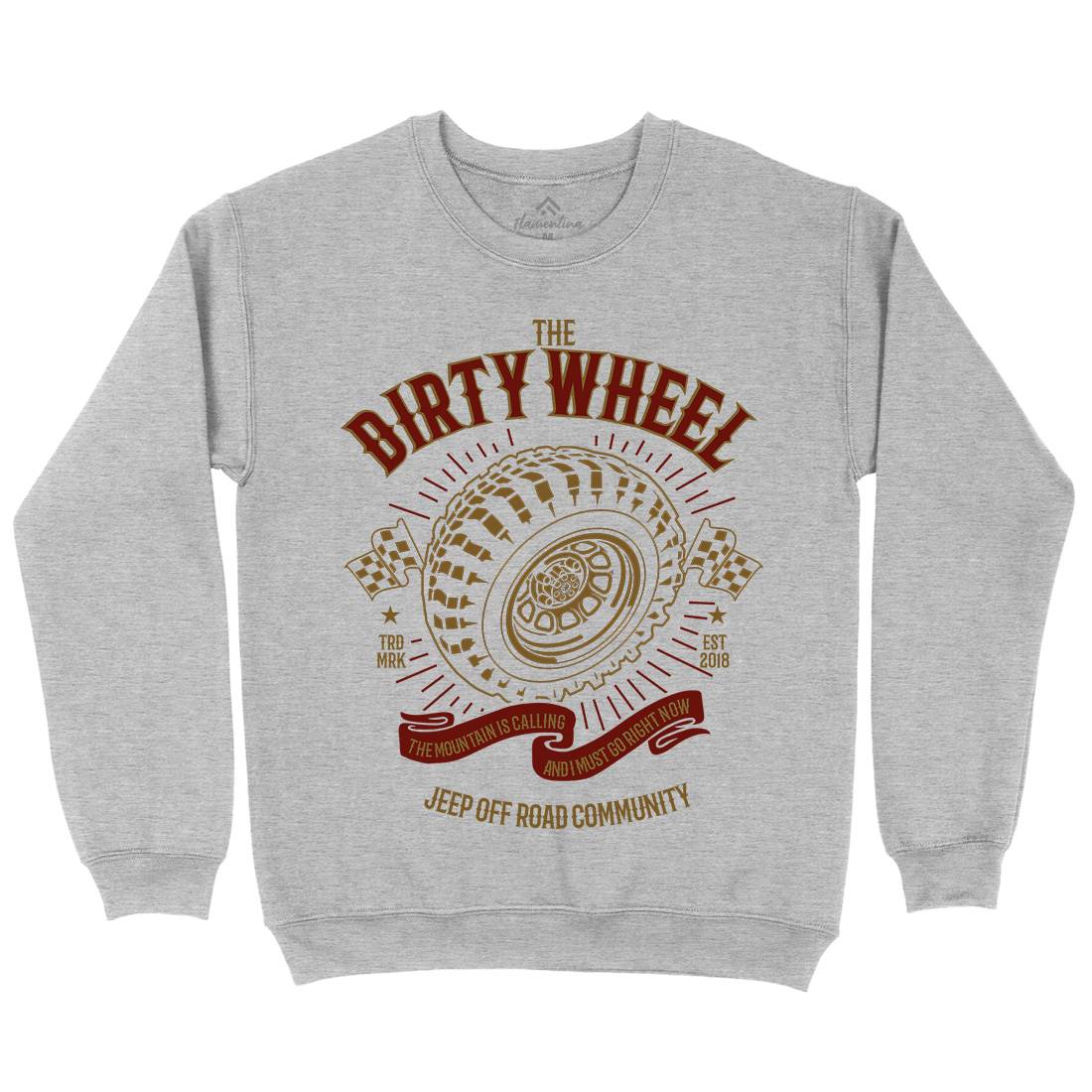 The Dirty Wheel Mens Crew Neck Sweatshirt Cars B262