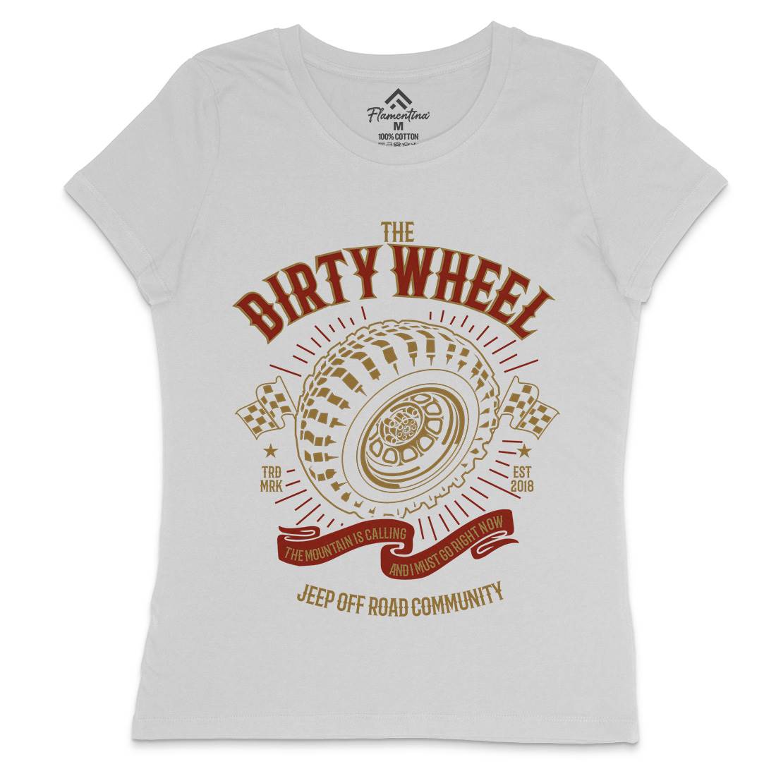 The Dirty Wheel Womens Crew Neck T-Shirt Cars B262