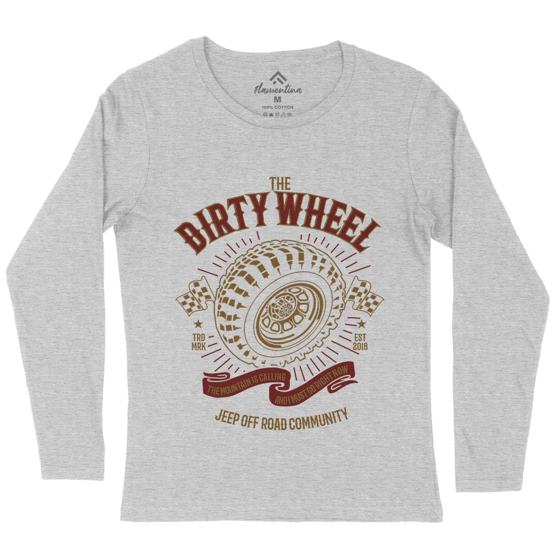 The Dirty Wheel Womens Long Sleeve T-Shirt Cars B262