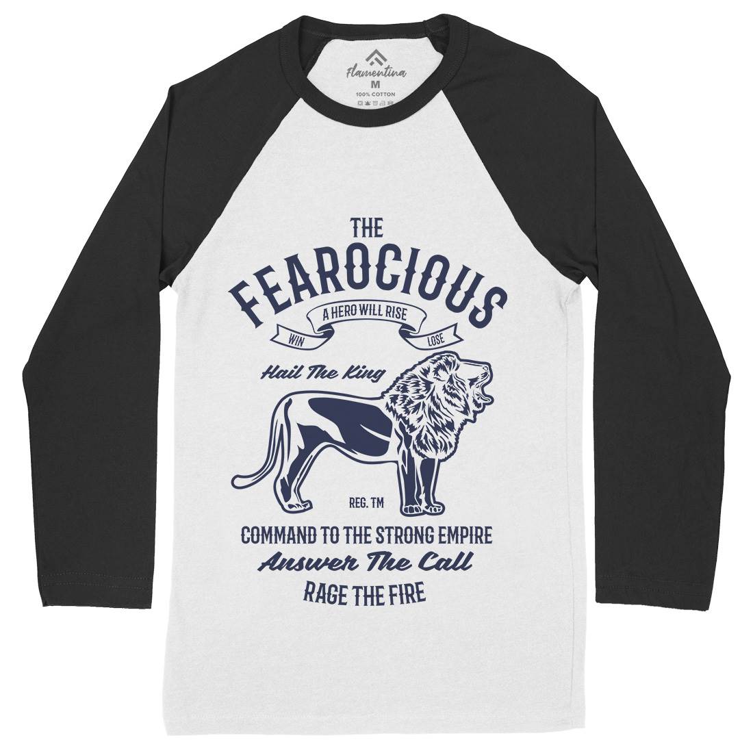 The Ferocious Mens Long Sleeve Baseball T-Shirt Animals B263
