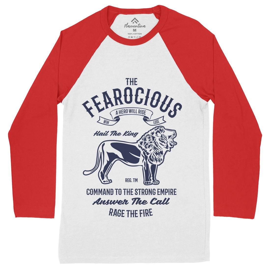 The Ferocious Mens Long Sleeve Baseball T-Shirt Animals B263