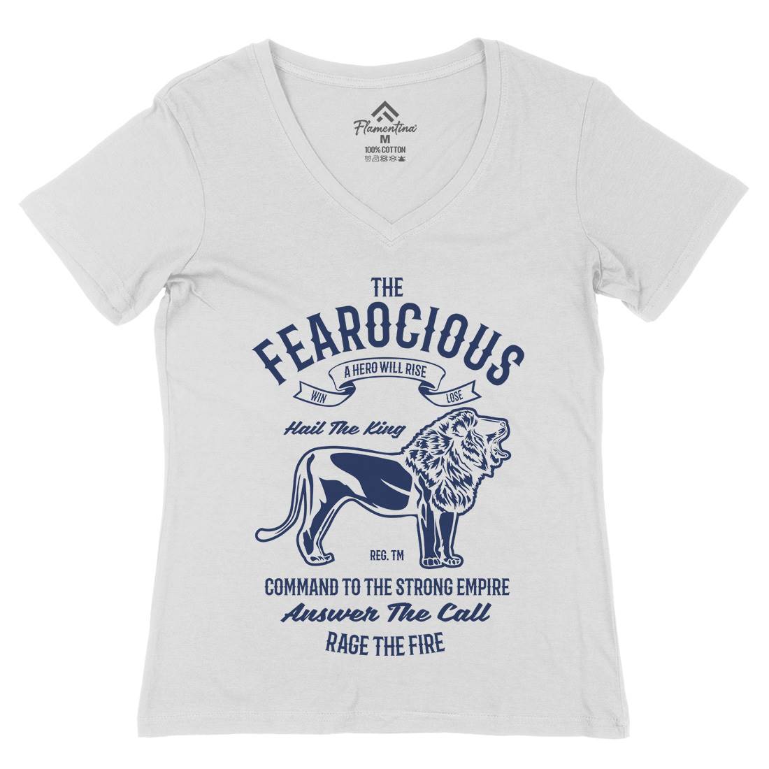 The Ferocious Womens Organic V-Neck T-Shirt Animals B263