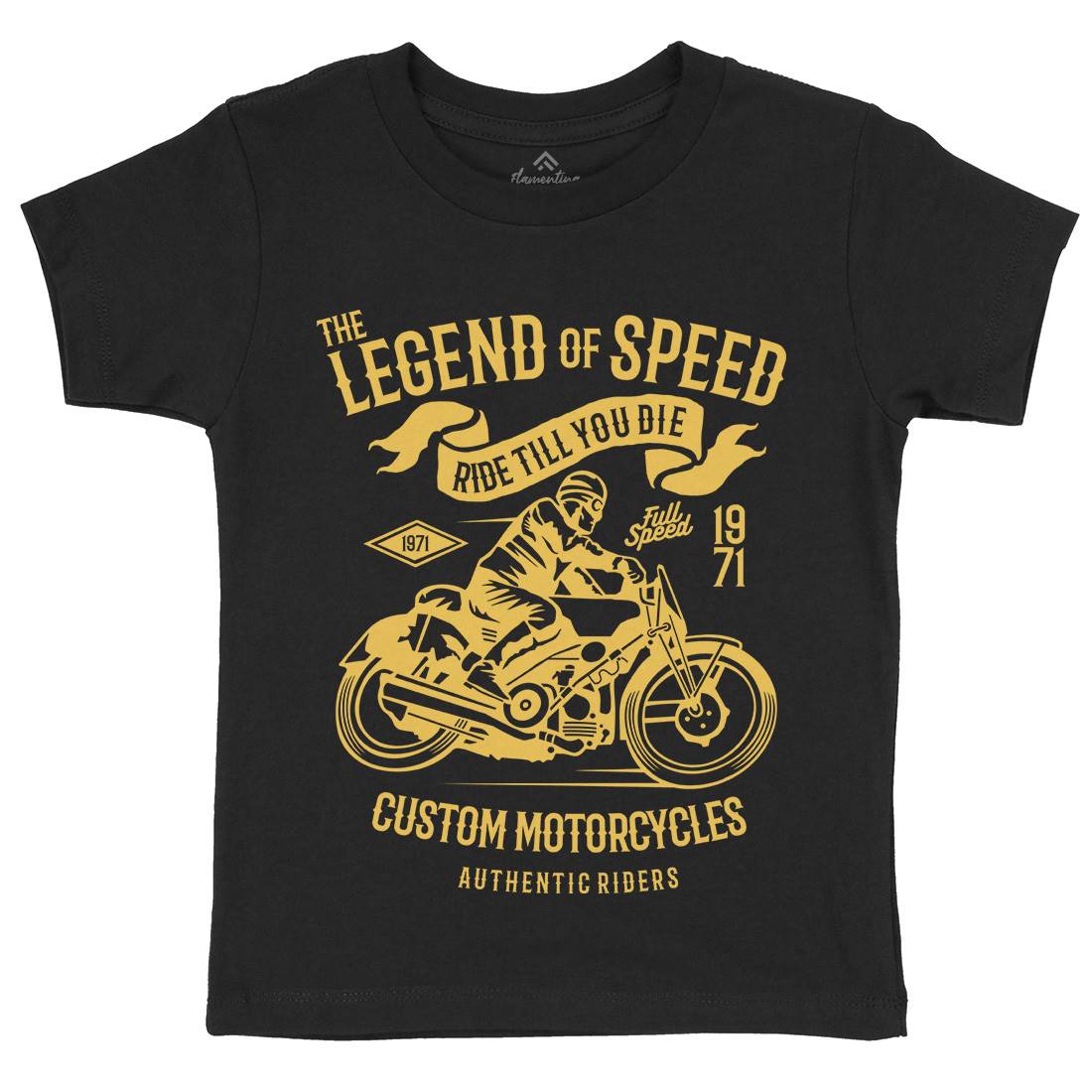 Legend Of Speed Kids Organic Crew Neck T-Shirt Motorcycles B264